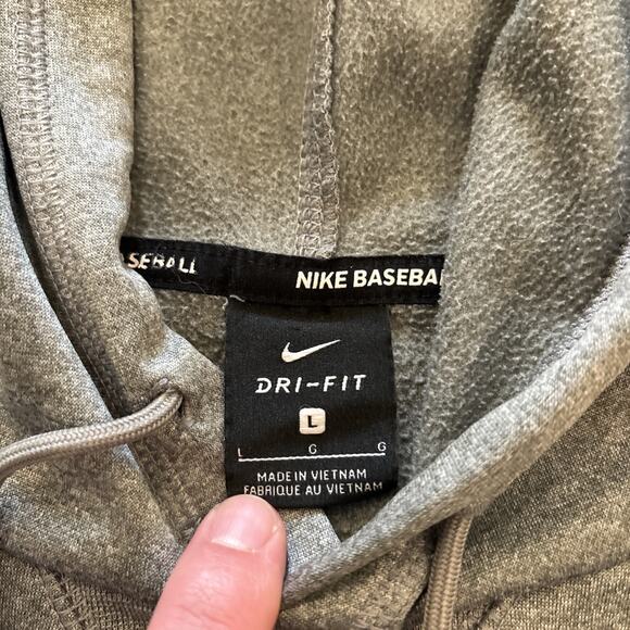 Nike Baseball Hoodie Mens Large Pullover Fleece Lined Sweatshirt Graphic Logo - Picture 2 of 7